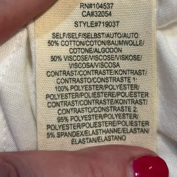 ANTHROPOLOGIE DELETTA Sleeveless Floral Top Red Cream Women’s Size XS - Picture 5 of 5